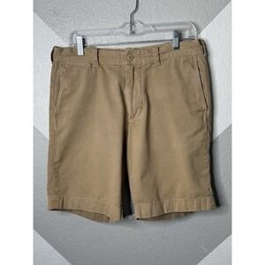 J.Crew Stanton Khaki Cotton Twill Garment Dyed Chino Shorts - Men's 32 x 9